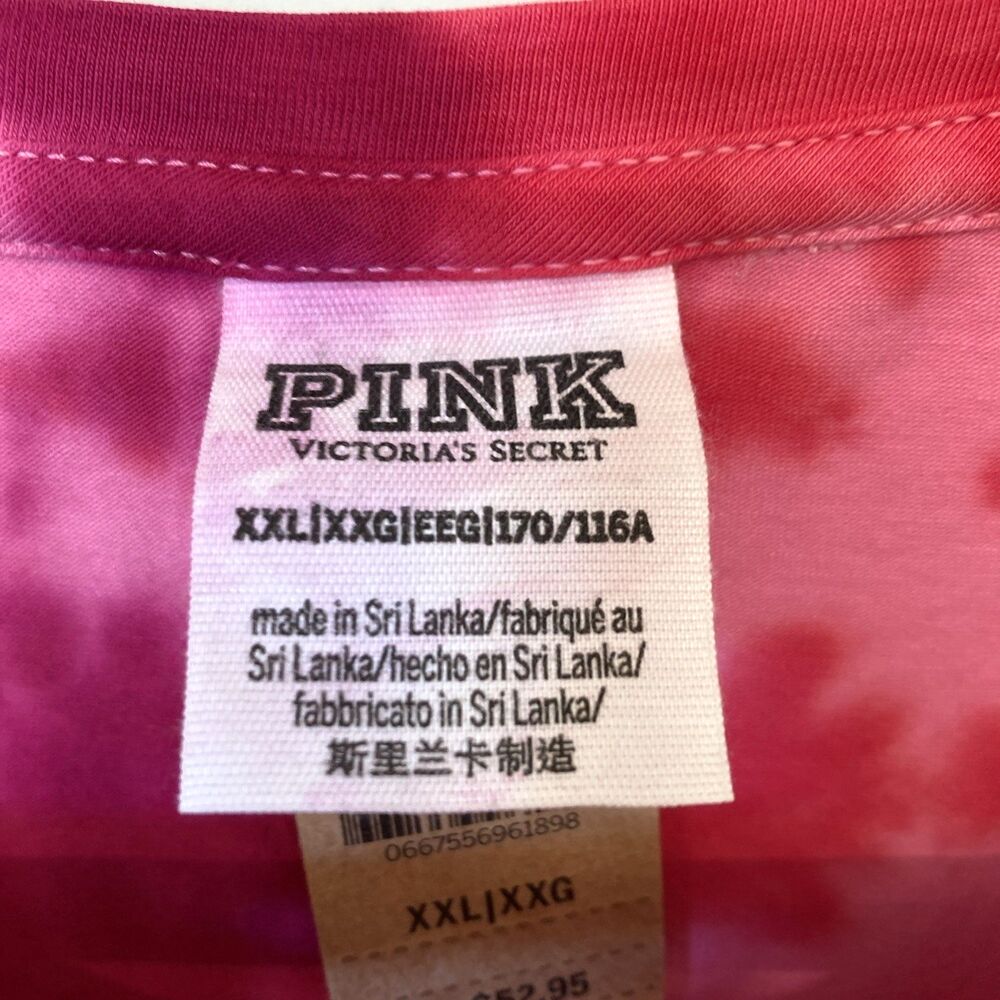 PINK Victoria's Secret Tie Dye Ruch Bodycon Tight Stretches Mini Dress XXL Beach - Picture 7 of 13
